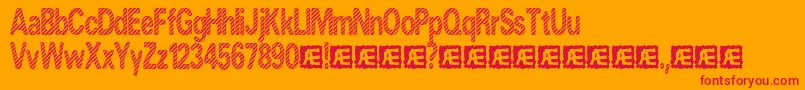 Candystr Font – Red Fonts on Orange Background