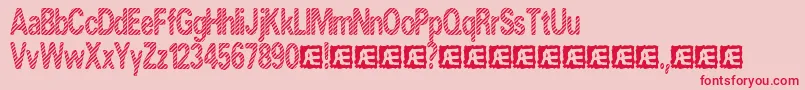 Шрифт Candystr – красные шрифты на розовом фоне