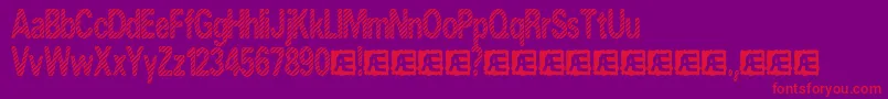 Candystr Font – Red Fonts on Purple Background