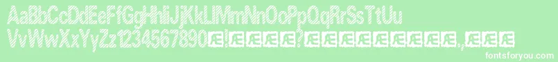 Candystr Font – White Fonts on Green Background