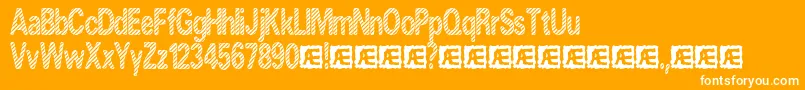 Candystr Font – White Fonts on Orange Background