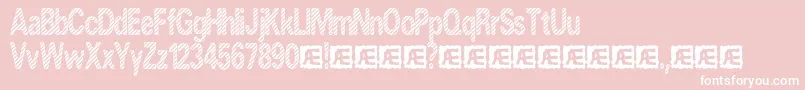 Candystr Font – White Fonts on Pink Background