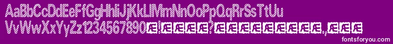 Шрифт Candystr – белые шрифты на фиолетовом фоне