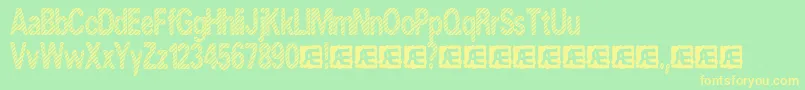 Candystr Font – Yellow Fonts on Green Background