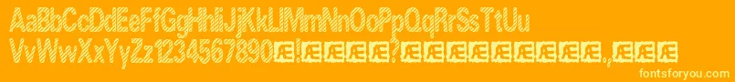 Candystr Font – Yellow Fonts on Orange Background