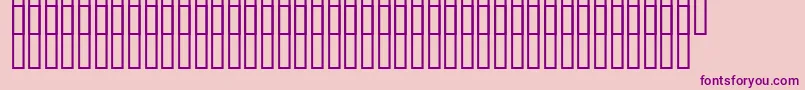 Uzgeosput-Schriftart – Violette Schriften auf rosa Hintergrund