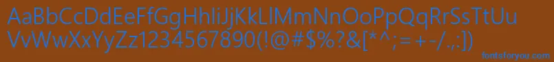 Weblysleekuisl Font – Blue Fonts on Brown Background