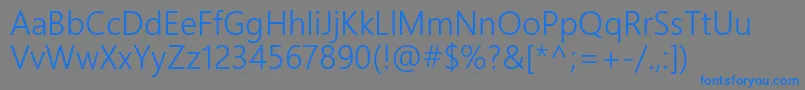 Weblysleekuisl Font – Blue Fonts on Gray Background