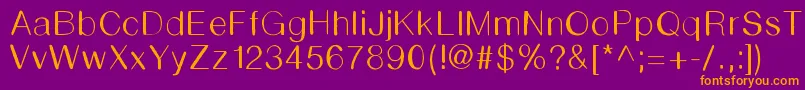 Shmooper Font – Orange Fonts on Purple Background