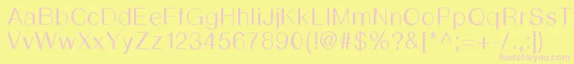 Shmooper Font – Pink Fonts on Yellow Background