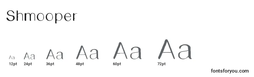 Shmooper Font Sizes