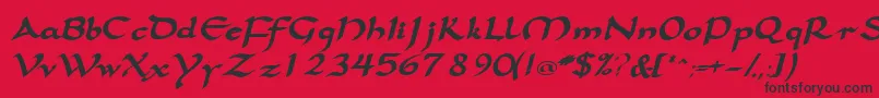 Samovarssk ffy Font – Black Fonts on Red Background