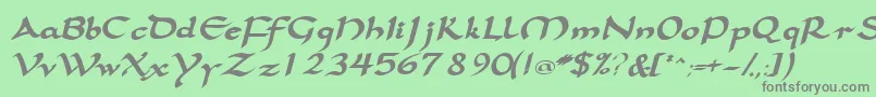 Samovarssk ffy Font – Gray Fonts on Green Background