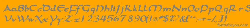 Samovarssk ffy Font – Gray Fonts on Orange Background