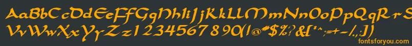 Samovarssk ffy Font – Orange Fonts on Black Background