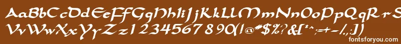 Samovarssk ffy Font – White Fonts on Brown Background