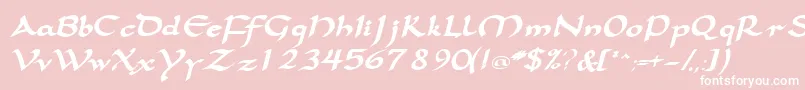 Samovarssk ffy Font – White Fonts on Pink Background