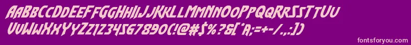 Flashrogerssuperital Font – Pink Fonts on Purple Background