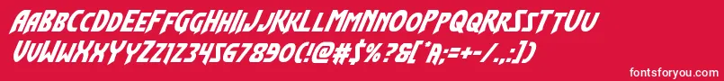 Flashrogerssuperital Font – White Fonts on Red Background