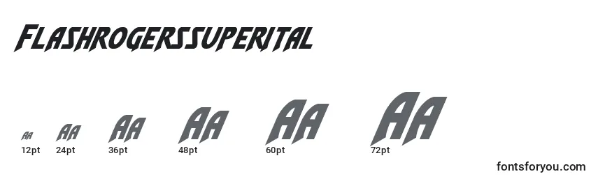 Flashrogerssuperital Font Sizes