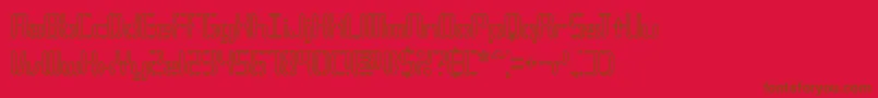CompliantConfuse3oBrk-Schriftart – Braune Schriften auf rotem Hintergrund