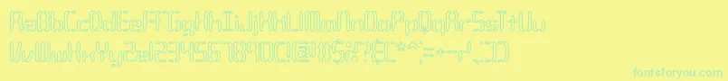 Шрифт CompliantConfuse3oBrk – зелёные шрифты на жёлтом фоне