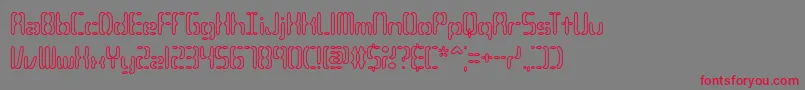 Fonte CompliantConfuse3oBrk – fontes vermelhas em um fundo cinza