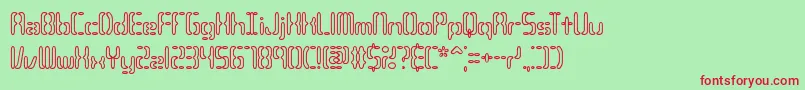 CompliantConfuse3oBrk Font – Red Fonts on Green Background