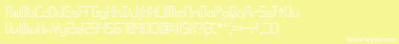 CompliantConfuse3oBrk Font – White Fonts on Yellow Background