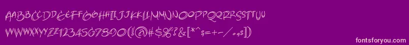 AtlandsketchesbbReg Font – Pink Fonts on Purple Background