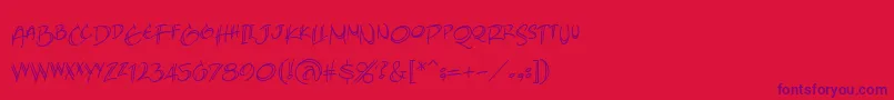 AtlandsketchesbbReg Font – Purple Fonts on Red Background