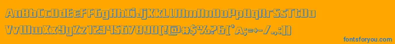 Subadai3D Font – Blue Fonts on Orange Background