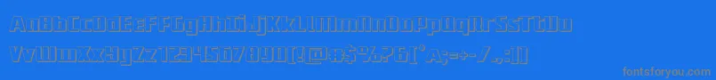 Subadai3D Font – Gray Fonts on Blue Background