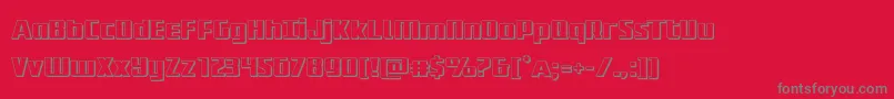 Subadai3D Font – Gray Fonts on Red Background