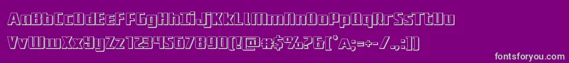 Subadai3D Font – Green Fonts on Purple Background