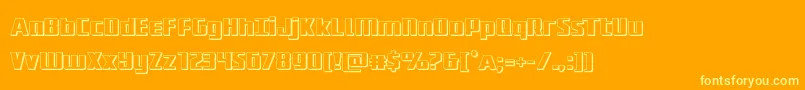 Subadai3D Font – Yellow Fonts on Orange Background