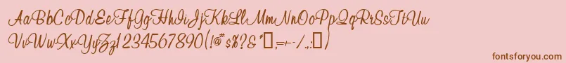 Waugh Font – Brown Fonts on Pink Background