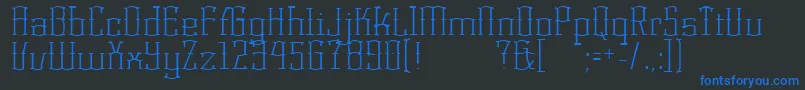 KorneuburgdisplayLight Font – Blue Fonts on Black Background