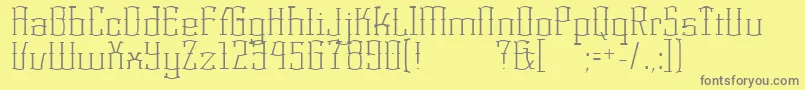 KorneuburgdisplayLight Font – Gray Fonts on Yellow Background