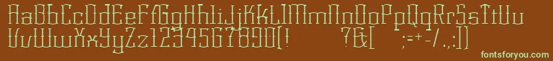 KorneuburgdisplayLight Font – Green Fonts on Brown Background