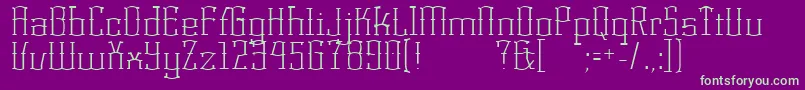 KorneuburgdisplayLight Font – Green Fonts on Purple Background