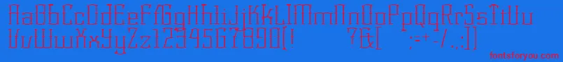 KorneuburgdisplayLight Font – Red Fonts on Blue Background