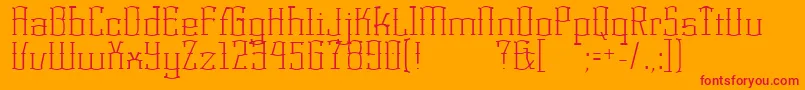 KorneuburgdisplayLight Font – Red Fonts on Orange Background