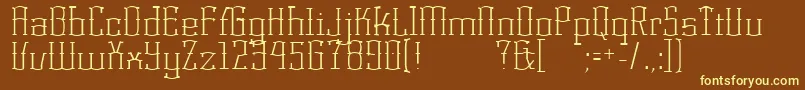 KorneuburgdisplayLight Font – Yellow Fonts on Brown Background