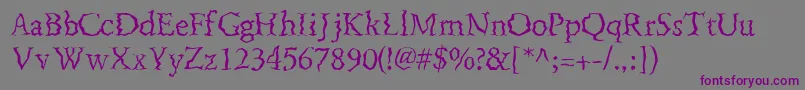 Wobbles Font – Purple Fonts on Gray Background