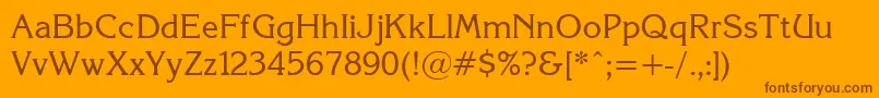 Korinna.Kz Font – Brown Fonts on Orange Background