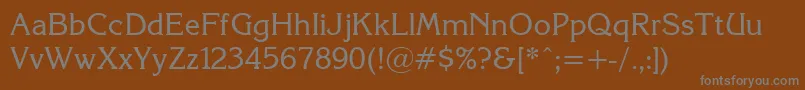 Шрифт Korinna.Kz – серые шрифты на коричневом фоне