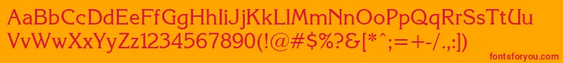 Korinna.Kz Font – Red Fonts on Orange Background