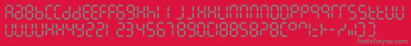 7linedigital Font – Gray Fonts on Red Background