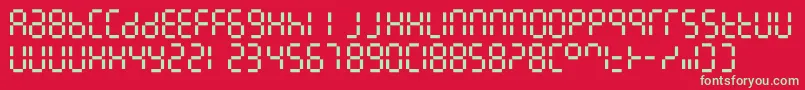 7linedigital Font – Green Fonts on Red Background